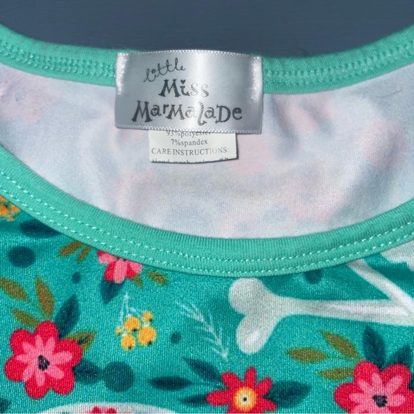 LITTLE MISS MARMALADE Girls Sugar Skull Fit & Flare Short Sleeve Dress Size 8 - Picture 6 of 8